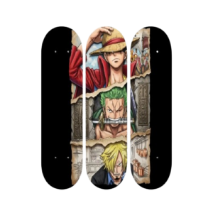 One Piece Trio Skateboard Wall Art