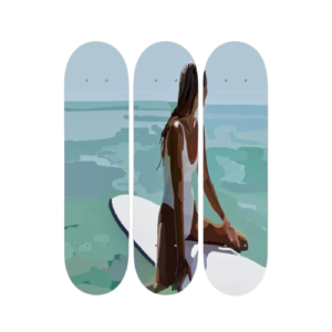 Ocean Surfer Skateboard Wall Art