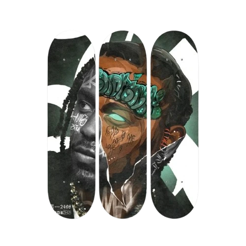 Hip Hop Star Skateboard Wall Art