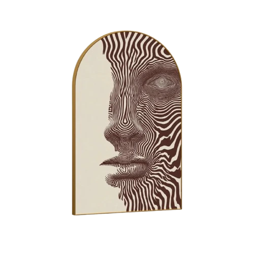 Abstract Face Line Art Wall Art