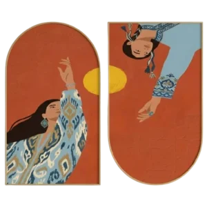 Boho Folk Women Wall Art