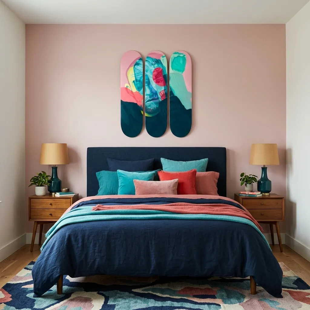 Abstract Portrait Skateboard Wall Art - Image 2