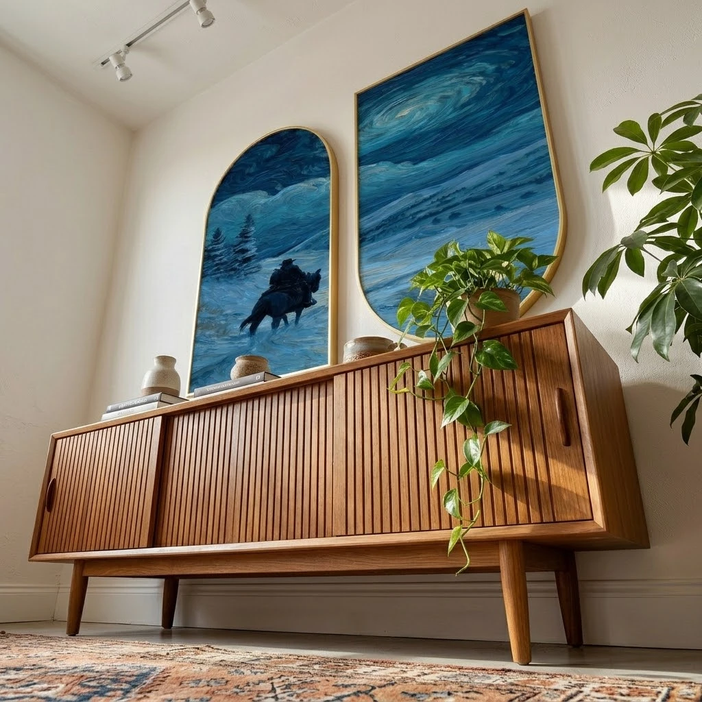 Snowy Cowboy Ride Wall Art - Image 3