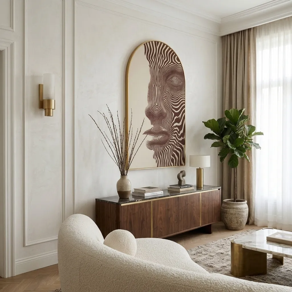 Abstract Face Line Art Wall Art - Image 3