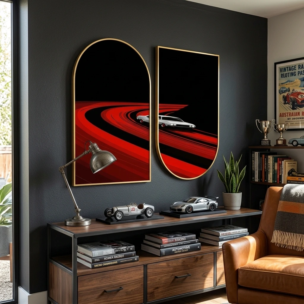 Retro Car Drift Wall Art - Image 2