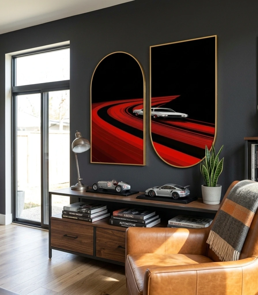 Retro Car Drift Wall Art - Image 3