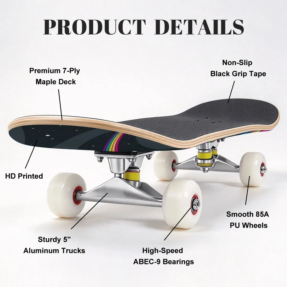 Pastel Floral Skateboard - Image 5