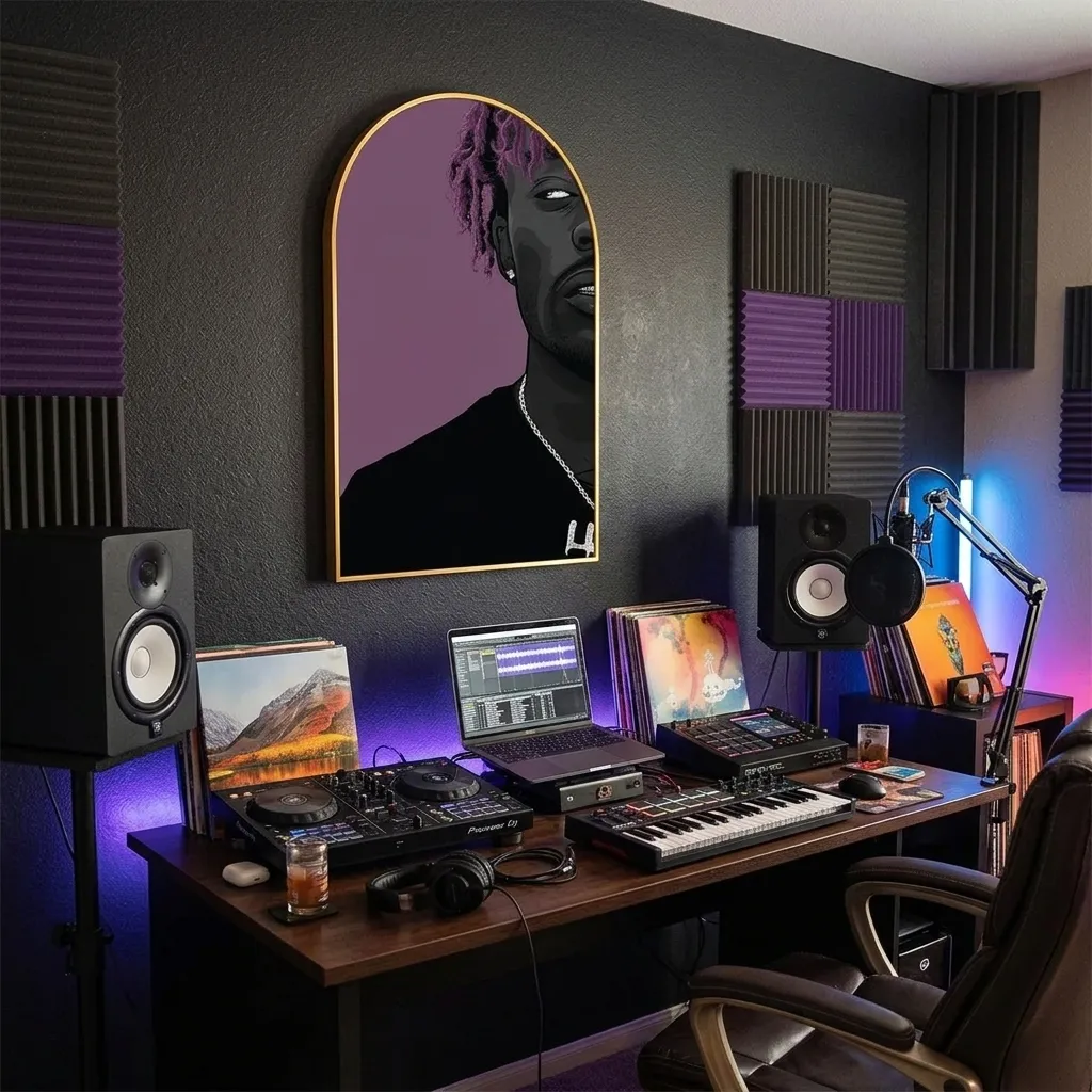 Neon Rapper Wall Art - Image 2